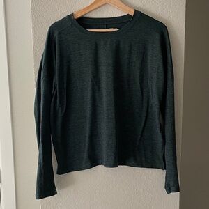 Girlfriend Collective Dark Green Recycled Top